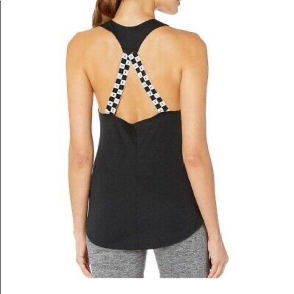 Nike Dri-Fit Checkered Teal Elastic Tank Top - Picture 11 of 13